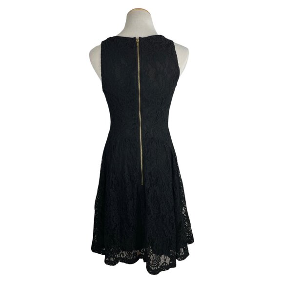 MI AMI Dress Size Small Black Lace Sleeveless Fit Flare Short Casual Party NWOT - Picture 3 of 6